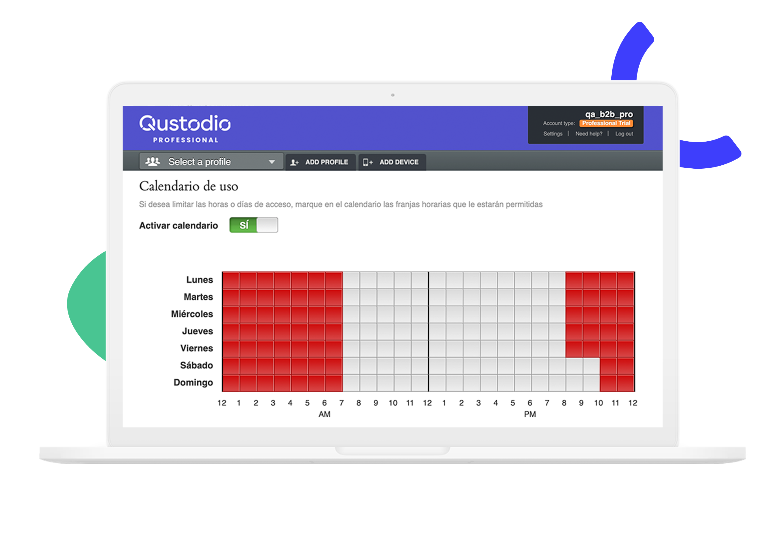Schedules_ES@2x Configura límites de tiempo
