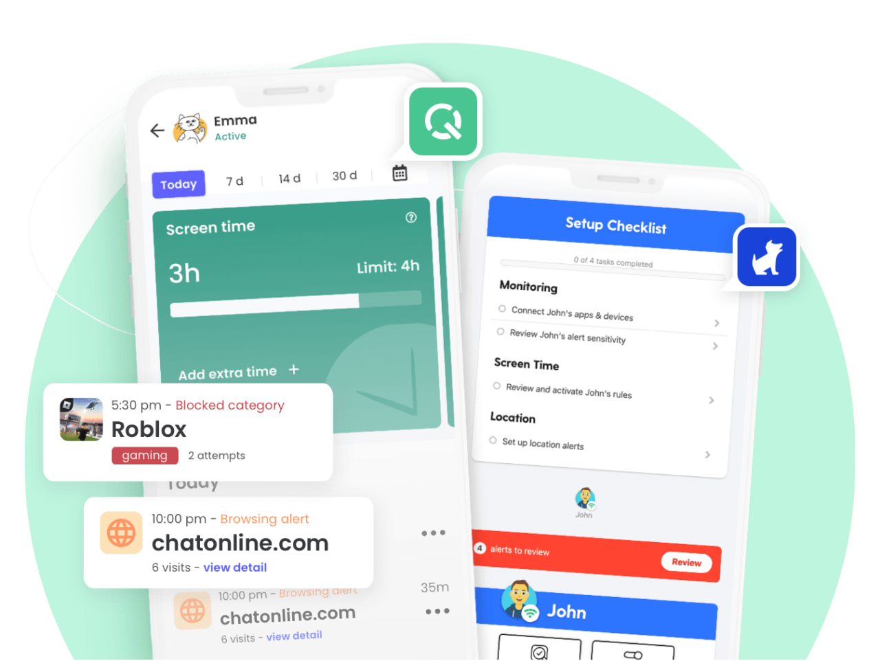 Qustodio vs. Bark Qustodio