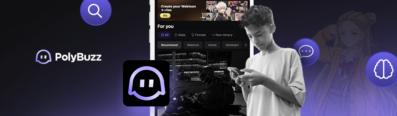 Is PolyBuzz AI chatbot safe for kids? App safety review for parents of teens