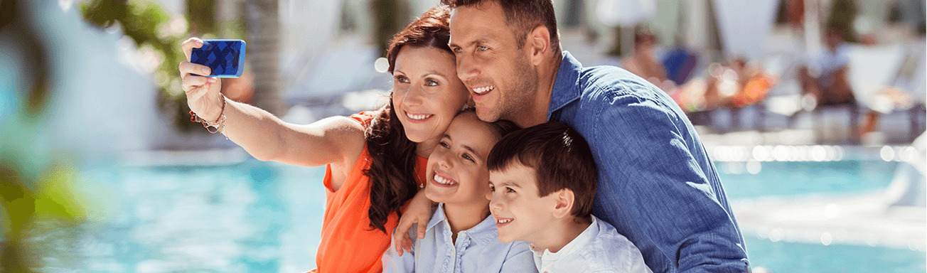 Family taking a selfie